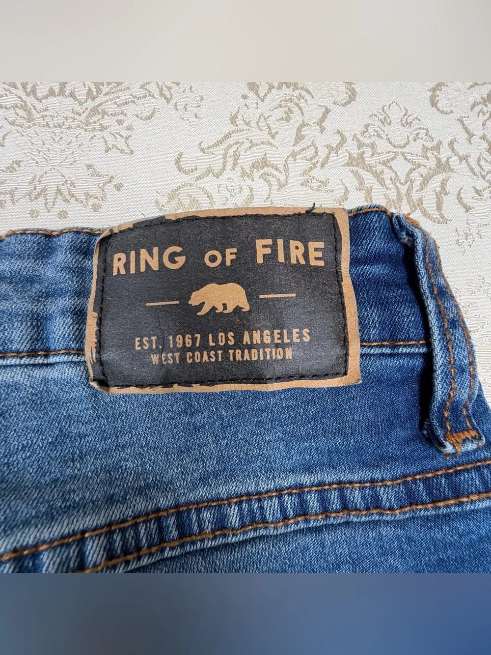 Ring of Fire Slim Fit Blue Denim Jeans 33x32”